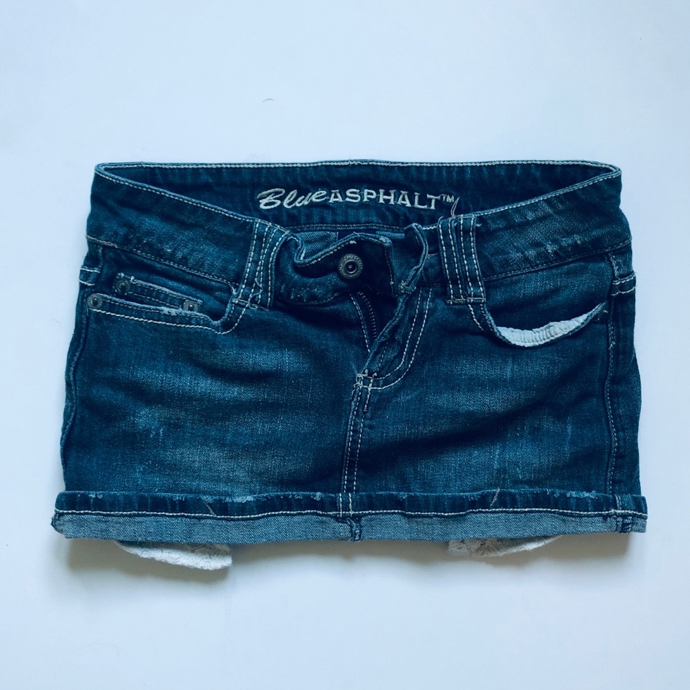 Blue Asphalt Jean Mini Skirt